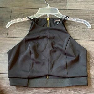 Express black crop top